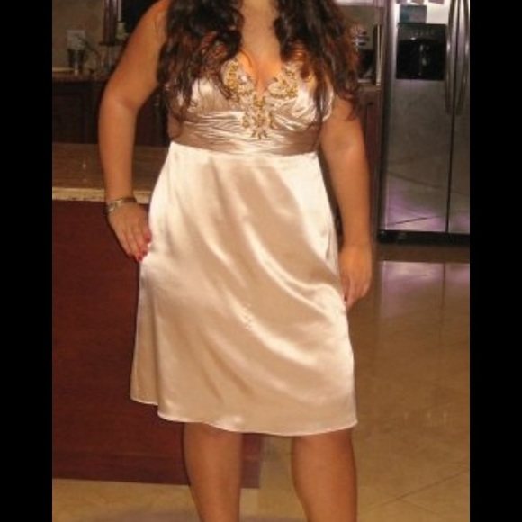 Dresses Gold Cocktail Dress Embellished Size 12 Prom Dress Poshmark